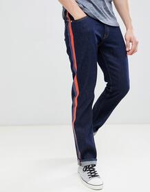 Прямые джинсы с полосами по бокам Calvin Klein Jeans - Синий 1337033
