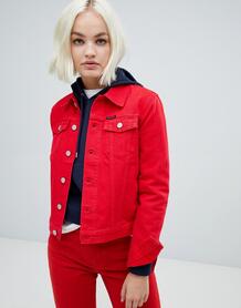 Джинсовая куртка в минималистском стиле Calvin Klein - Красный 1334511