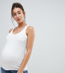 Белая майка на пуговицах ASOS DESIGN Maternity - Белый Asos Maternity 1271732