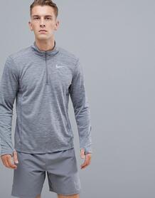 Серый свитшот с молнией Nike Running Pacer 928411-036 - Черный 1259860
