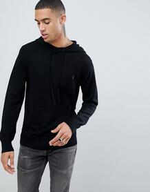 Черный худи из 100% мериносовой шерсти с логотипом AllSaints - Серый 1343664