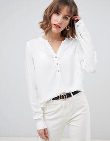 Блузка на пуговицах без воротника Vero Moda - Белый 1313099
