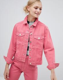 Розовая джинсовая куртка Monki - Розовый 1344086