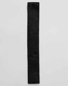 Трикотажный галстук в металлизированную крапинку Moss London - Черный MOSS BROS 1346737