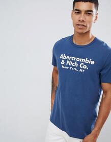 Синяя футболка с принтом логотипа Abercrombie & Fitch - Синий Abercrombie& Fitch 1341678