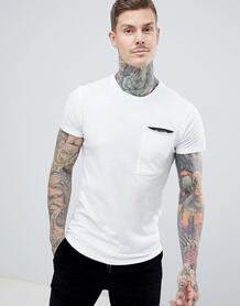 Белая обтягивающая футболка с карманом Religion - Белый 1317107