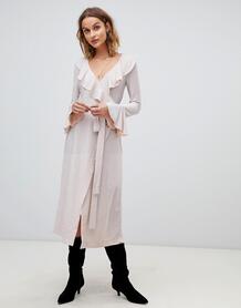 Платье миди с запахом и блестками Free People - Розовый 1357664