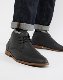 Черные ботинки чукка из искусственной кожи New Look - Черный 1356079