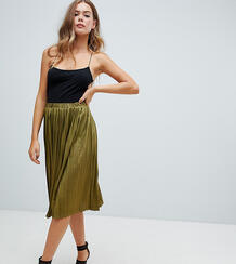 Плиссированная юбка-миди цвета хаки Missguided - Зеленый 1364814