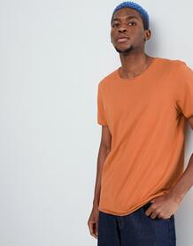 Оранжевая футболка с необработанными краями Weekday - Оранжевый 1332554