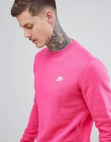 Розовый свитшот с логотипом-галочкой Nike Club 804340-674 - Розовый 1252956