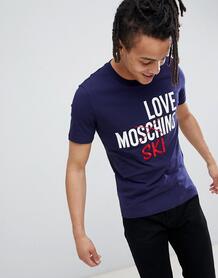 Синяя футболка с логотипом Love Moschino - Синий 1328061