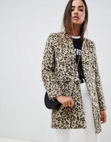 Строгое пальто с леопардовым принтом Missguided - Мульти 1346351