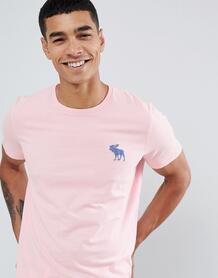 Розовая футболка с логотипом Abercrombie & Fitch - Розовый Abercrombie& Fitch 1341664