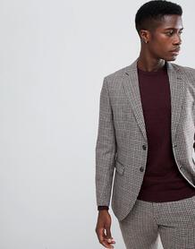 Приталенный пиджак в клеточку Selected Homme - Серый 1306645