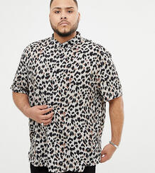 Рубашка классического кроя с леопардовым принтом River Island Big & Ta 1363940