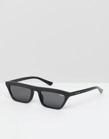 Черные солнцезащитные очки в квадратной оправе Quay Australia - Черный 1340660