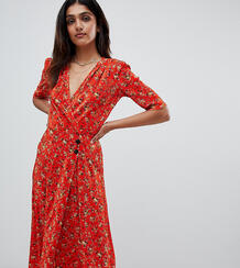 Платье миди на пуговицах с цветочным принтом ASOS DESIGN Tall - Мульти Asos Tall 1297748