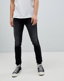 Узкие джинсы с рваной отделкой Jack & Jones Intelligence - Черный 1341925