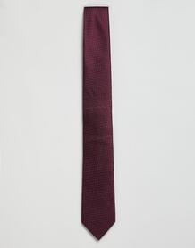 Бордовый узкий шелковый галстук в гоорошек Calvin Klein - Красный 1282852