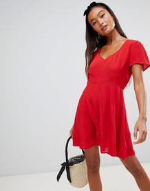 Красное короткое приталенное платье Miss Selfridge - Красный 1336920