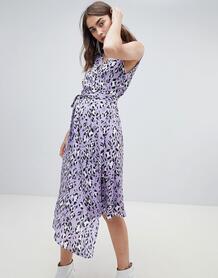 Платье с запахом и леопардовым принтом Gestuz - Фиолетовый 1332198