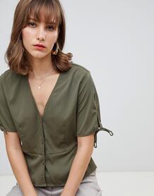 Блузка на пуговицах Vero Moda - Зеленый 1319063