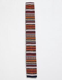 Трикотажный галстук с традиционным узором Фэйр-Айл Moss London MOSS BROS 1346742