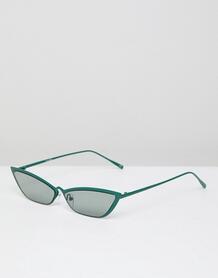 Солнцезащитные очки кошачий глаз ASOS DESIGN - Зеленый 1290758