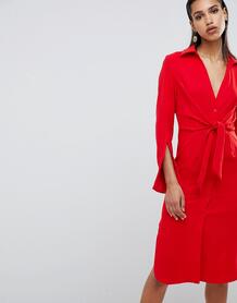 Платье-рубашка с поясом на талии Lavish Alice - Красный 1282154
