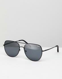 Большие солнцезащитные очки-авиаторы Quay Australia living - Черный 1355054