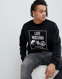 Черная футболка с логотипом Love Moschino - Черный 1328066