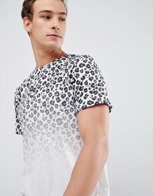 Белая футболка с выцветшим леопардовым принтом New Look - Белый 1357294