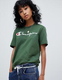 Oversize-футболка с логотипом Champion - Зеленый 1300332