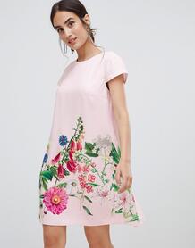 Свободное платье с принтом Ted Baker Gemma Florence - Розовый Ted Baker 1345362