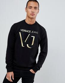 Черный свитшот с золотистым логотипом Versace Jeans - Черный 1306509