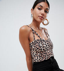 Боди со звериным принтом ASOS DESIGN Tall - Мульти Asos Tall 1318626