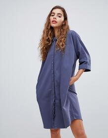 Джинсовое платье-рубашка Monki - Синий 1264640