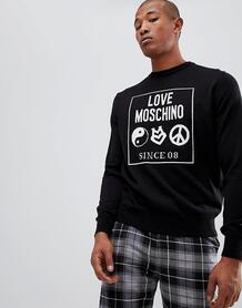 Черный джемпер с логотипом Love Moschino - Черный 1328074