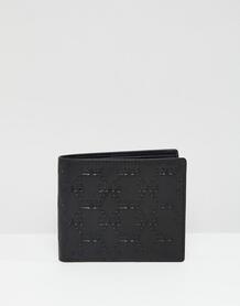 Черный бумажник с монограммой boohooMAN - Черный 1327325