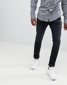 Черные зауженные джинсы стретч с молниями Replay Andov - Черный 1320730