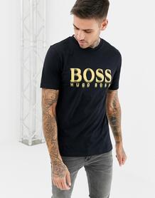 Черная футболка с контрастным логотипом BOSS - Черный Boss Orange 1315768