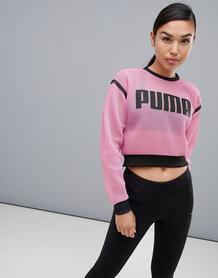 Сетчатый свитер с круглым вырезом Puma Active - Розовый 1314152