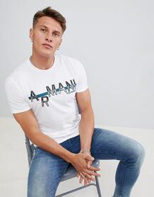 Белая узкая футболка с логотипом Armani Exchange - Белый 1305706