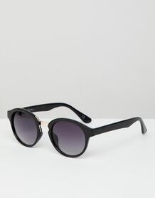 Черные круглые солнцезащитные очки с синими стеклами Jeepers Peepers 1282447