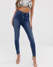 Выбеленные джинсы скинни с завышенной талией ASOS DESIGN Ridley 1280472