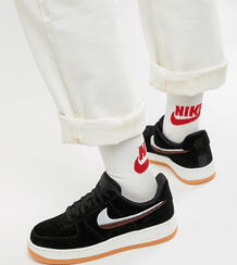 Кроссовки с логотипом Nike Black Air Force 1 - Черный 1250310