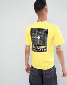 Желтая футболка с принтом на спине AAPE By A Bathing Ape - Желтый 1243315