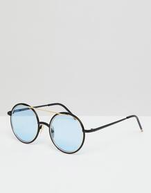Круглые солнцезащитные очки с синими стеклами Reclaimed Vintage inspir 1231786