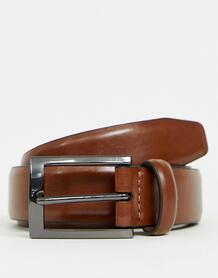 Коричневый кожаный ремень Burton Menswear - Коричневый 1314061